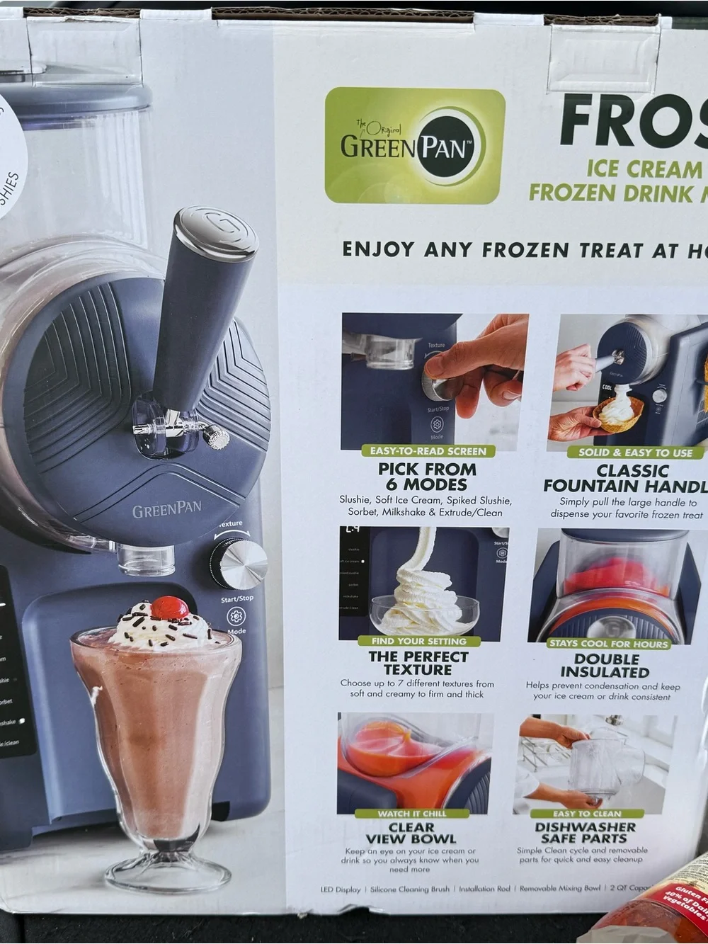 GreenPan Frost Ice Cream & Frozen Drink Maker — Blue-Gray